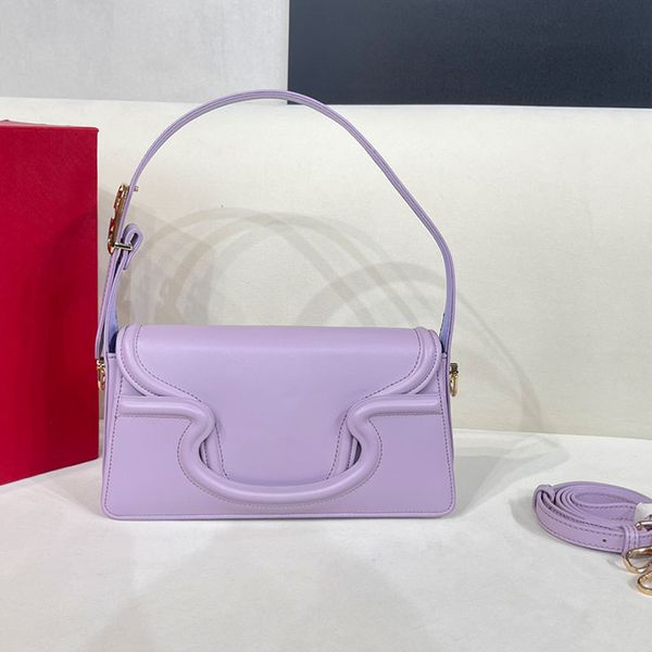 Borsa a tracolla con patta Borsa a tracolla da donna Borsa a tracolla in pelle di vacchetta Borsa a tracolla in vera pelle Moda Borsa da donna di alta qualità Pochette con tracolla rimovibile