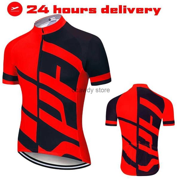 T-shirt da uomo Maglia da ciclismo 2022 MTB Mountain Bike Race Camicie da ciclismo Short Seve Quick-Dry Ma's Bicyc Wear New Pro Team JerseysH24126