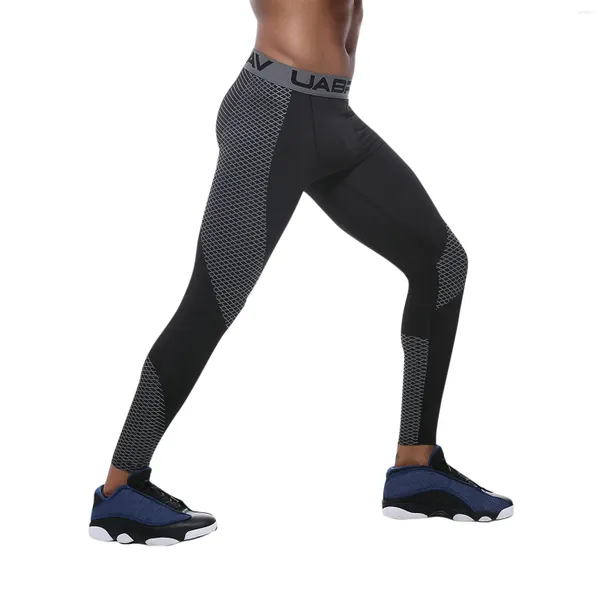 Calças masculinas esporte magro leggings respirável lápis calça elástica calças de fitness de secagem rápida apertado ao ar livre correndo calças masculinas