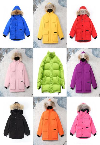 Kinder PBI CG Expedition Daunenjacke Jungen Mädchen Kinder Winter Hoodies Daunenmantel Warm Kanada Blau Grün Rosa Gelb Jugend PBI Expedit8189602