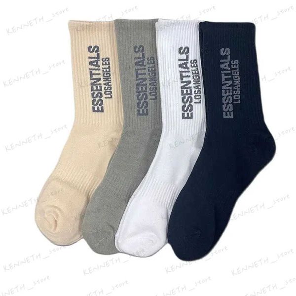 Herrensocken 4pcs 2023 Neue Männer Damen Hip Hop hohe Socken Baumwoll Skateboard Casual Fashion Paar Socken atmungsaktiv T240126