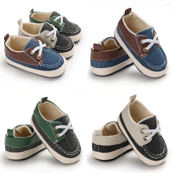 İlk Walkers Classic Moda Boys Düz Yürüyüş Ayakkabıları Loafers Born Bebekler İçin Kıyma Olmayanlar Walker 0-18 Months