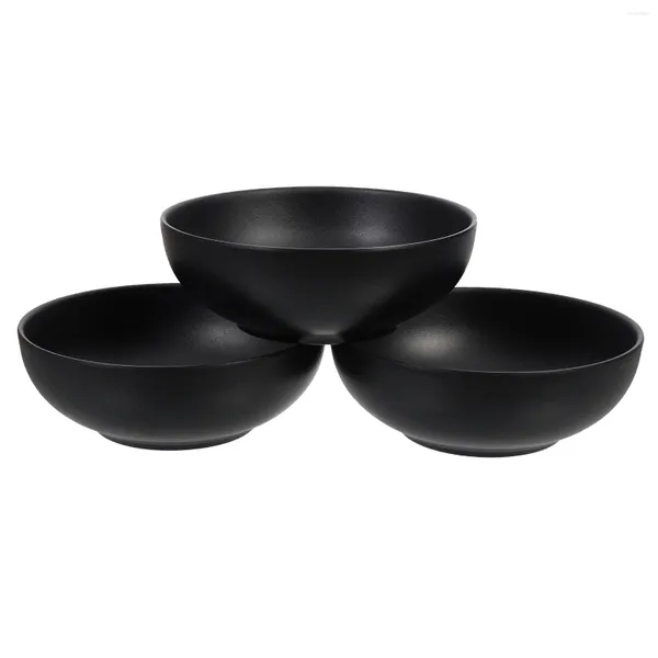 Наборы столовой посуды, 3 шт., черная матовая маленькая миска, горшок, миски для приправ, домашняя мини-посуда для хранения риса, соевого соуса