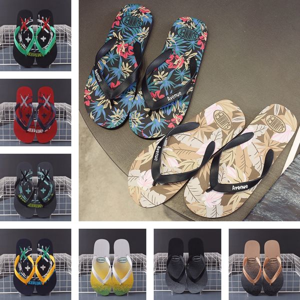 Designer -Pantoffeln Klassische Flat Flip Flops Leder Bad Beach Zweiter Onkel Sandalen Gleitschuhe Frau Sluster Luxus Sommer Lady Cartoon