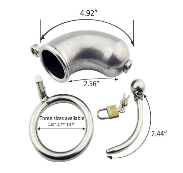 Cinto de dispositivo de gaiola inoxidável tubo uretral masculino bondage fetiche zcs82 #R5016464499