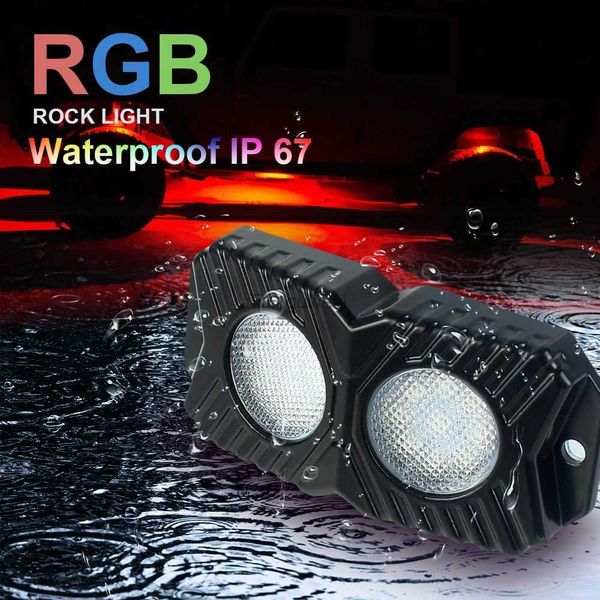 Led sinal de néon controle sem fio rgb led rock luz sob a roda multicolorido néon luz led para jeep caminhão carro atv suv veículo barco yq240126