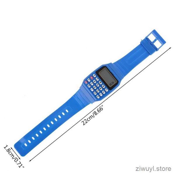 Taschenrechner für Kinder Silikon-Datum Mehrzweckkinder elektronischer Taschenrechner Handgelenk Uhr.