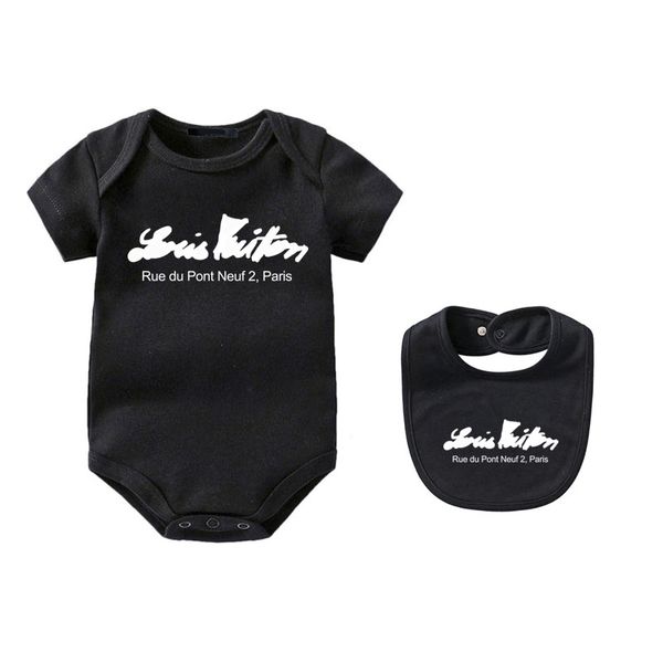 Meses Bebê Romper Recém-nascido Roupas de Bebê Designers Crianças L Letras Onesies Crianças 100% Algodão Macacão Bebê Meninas Meninos Macacão De Luxo esskids-6 CXD2401261