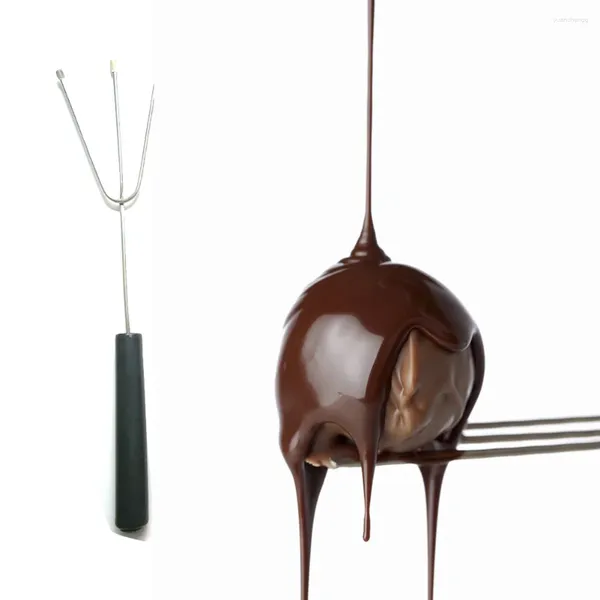 Garfos 6 pçs/set Home DIY Bakeware Aço Inoxidável Garfo de Chocolate Fondant Pralines Pen Irregular Dipping Acessórios Decoração de Bolo