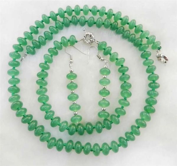 Ciondolo 5x8mm Verde Smeraldo Naturale Abaco Perline Collana Bracciali Orecchini Set Aaaaa