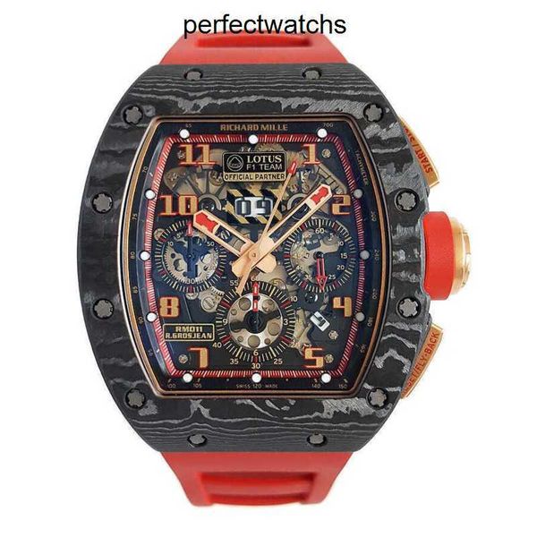 Mechanische Uhr RM Armbanduhr Richardmiille Armbanduhr RM011 LOTUS F1 TEAM 50*40mm