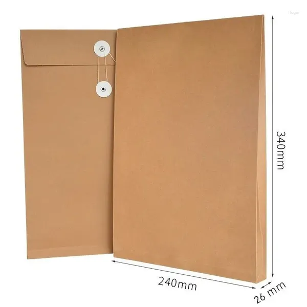 Sacos de armazenamento 2 PCS A4 Brown Kraft Papel Arquivo Livro Caligrafia Pintura Rascunhos Retomar Saco Em Branco Po Love Letter Diário