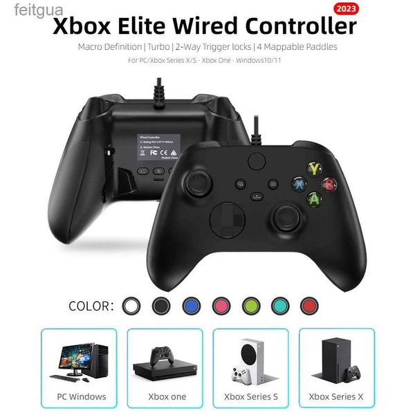 Controller di gioco Joystick Controller di gioco cablato per console Xbox One Series X / S Gamepad con pulsante posteriore programmabile per joystick per PC Windows YQ240126