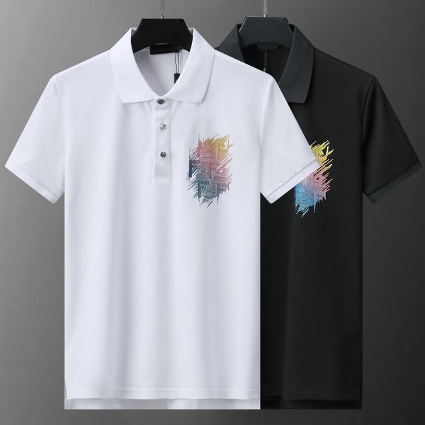 Herren Polos Designer Drucken Logo Polo Shirts Marke Kleidung Baumwolle Sommer Kurzarm Business Designer FF Tops T -Shirt lässig gestreifte atmungsaktive Kleidung