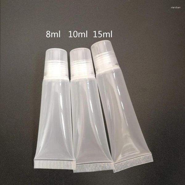 Vorratsflaschen 5PCS 8/10 / 15ML Leere nachfüllbare Tube Gesichtslotion Quetschflasche Lipgloss Probenbehälter Gesichtsreiniger Verpackung weich