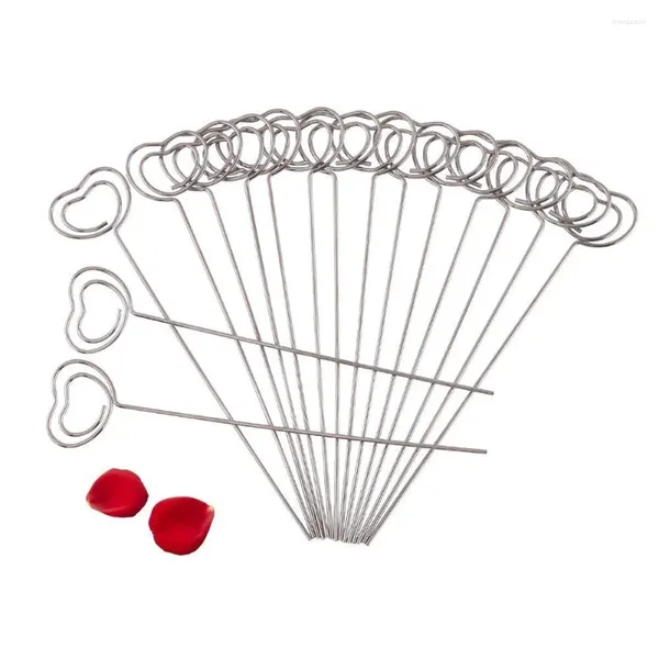 Миски 50 X металлических проводов Держатель для визитных карточек Memo Po Фотобумага Зажим для заметок Кронштейн Diy Craft Товары для дома и офиса в стиле сердца