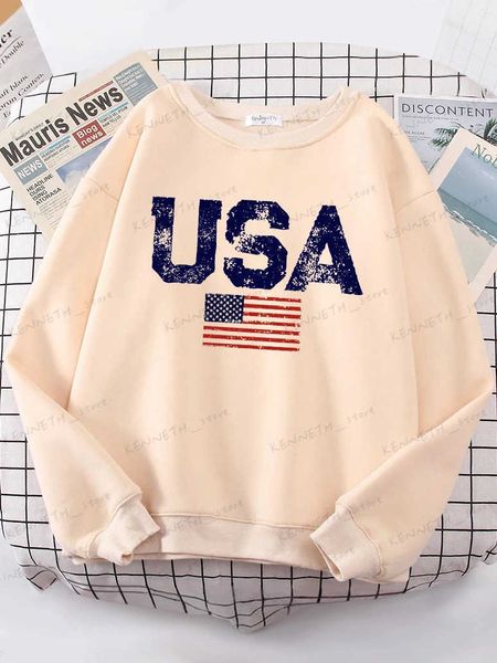 Felpe con cappuccio da uomo Felpe USA Lettere Bandiera americana Stelle e strisce Felpa con cappuccio da donna Street Felpe oversize Personalità Felpa con cappuccio calda hip hop Abiti morbidi T240126