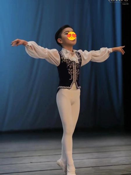 Palco desgaste 2024 de alta qualidade adulto crianças profissionais balé traje meninos dança competição desempenho sob medida