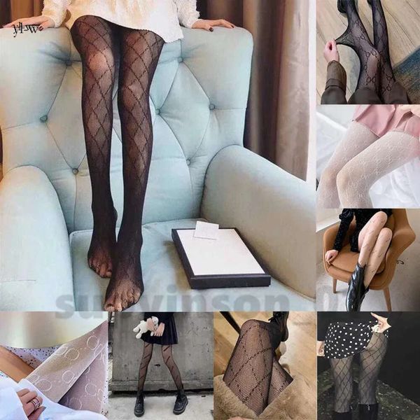 Designers meias rendas meias brancas moda e sexy feminino japonês bonito jk preto seda fishnet meia preto ins meia-calça fina carta 6755