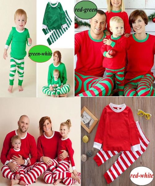 2020 Weihnachten Kinder Erwachsene Familie Passende Weihnachten Hirsch Gestreifte Pyjamas Nachtwäsche Nachtwäsche Pyjamas Bedgown Schlafmantel Nachthemd 3 Farben c7389646