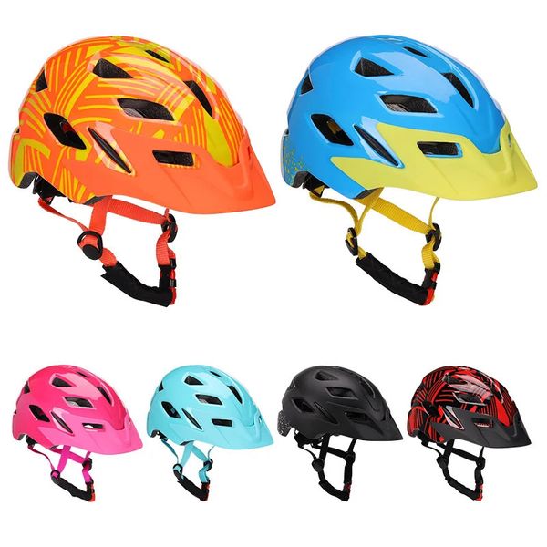 Marca moda crianças capacete de ciclismo crianças esportes segurança capacete da bicicleta scooter equilíbrio capacete com lanternas traseiras 240122