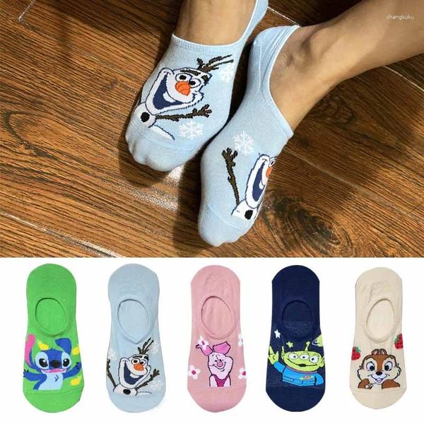 Meias femininas 5 pares 10 peças verão coreia dos desenhos animados squirr bonito animal engraçado tornozelo meia algodão invisível dropship 35-40