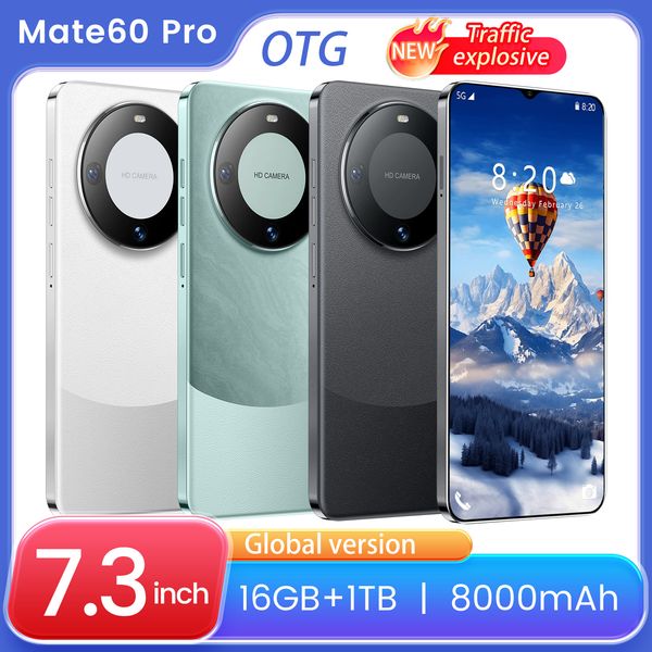 Mate60pro Cross-Border Nuovo prodotto Smartphone Android 8.1 più venduto 2 16 Spot all-in-one da 7,3 pollici