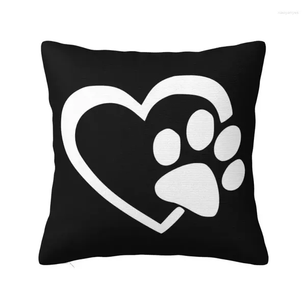 Travesseiro amor cão coração impressão quadrado caso decoração de casa capa lance para sala de estar impressão dupla face
