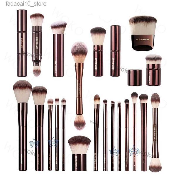 Pincéis de maquiagem ampulheta 3/22 pc Pó Fundação Pincel de maquiagem conjunto Kabuki Contour Creme Blush Bronzer Maquiagem Sombra Delineador Smudge Brush Q240126