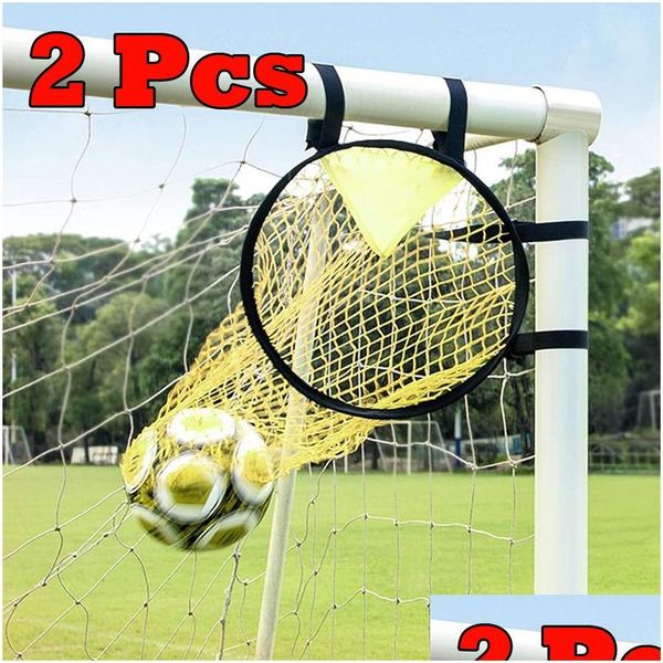 Palloni 2 pezzi Rete da tiro per allenamento calcio Attrezzatura da calcio Obiettivo Porta da calcio per giovani Top da allenamento 230705 Consegna a domicilio Sport all'aperto su Otdri