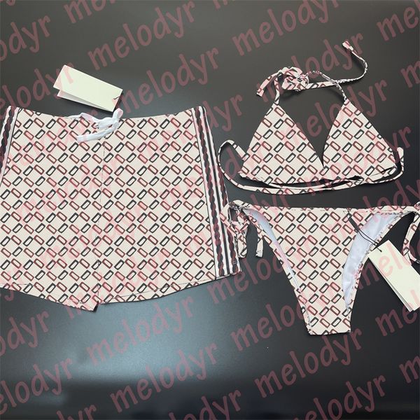 Designer casal swimwear clássico impressão praia shorts para homens sexy mulheres carta biquinis definir troncos de natação de secagem rápida