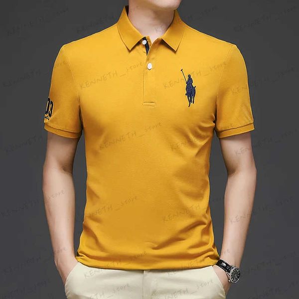 Herren-T-Shirts Neues klassisch gestickte Polo-Shirt 2023 Trendy Brand Summer Herren-Shirt Kurzarm Top Herrengeschäft Casual T-Shirt T240126