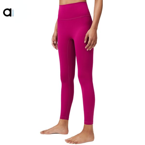 AL-350 roupas de yoga cintura alta calças de yoga mulheres push-up leggings de fitness macio elástico hip elevador em forma de t calças esportivas correndo treinamento senhora