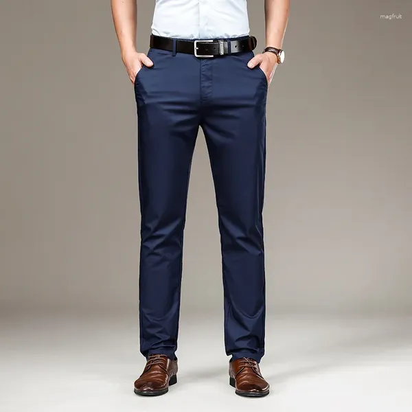 Pantaloni da uomo Vento Marea Suit Sottile Business Office Pantaloni dritti classici formali da uomo