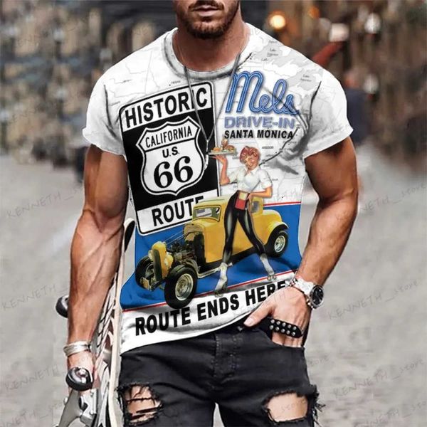 T-shirt da uomo Nuovo 2023 Moda uomo casual outdoor manica corta top 3D modello di lettera digitale T-shirt T240126