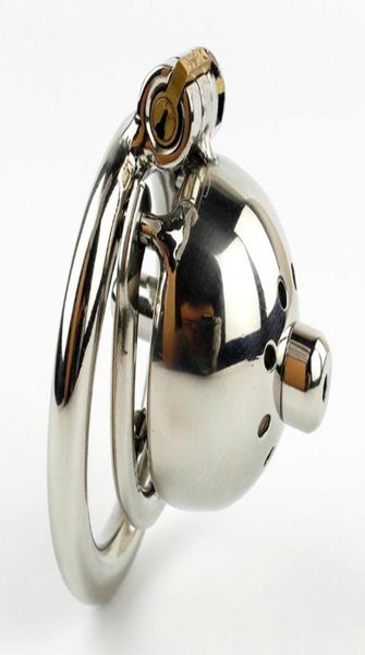 NOVA gaiola masculina super pequena com sons uretrais removíveis anel cravado dispositivo de aço inoxidável para homens cinto peniano 7016877