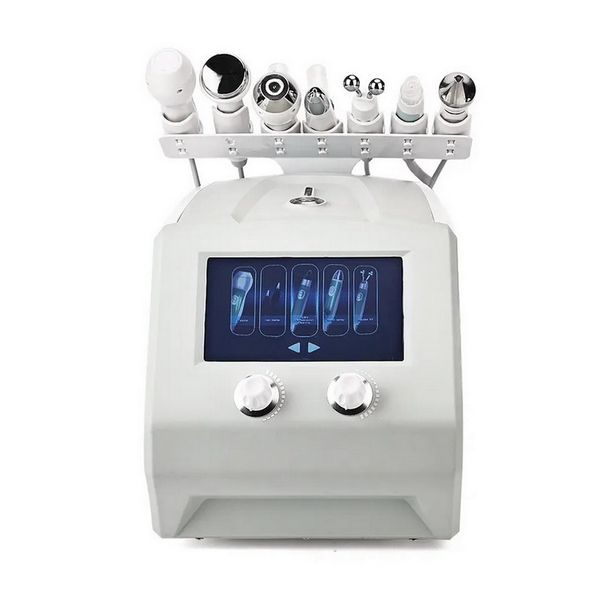 Yeni 8 In 1 Hidro Dermabrazyon Makinesi Spa Yüz Peeling Bio RF Ultrasonik Nano Oksijen Sprey Su Mikrodermabrazyon Gözenek Temizliği