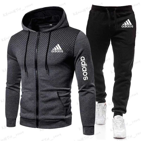 Tracksuits dos homens Novo estilo Moda Homens Hoodie Fitness Gym Roupas Homens Running Set Sportswear Jogger Men'Smany tipos de terno Sports T240126