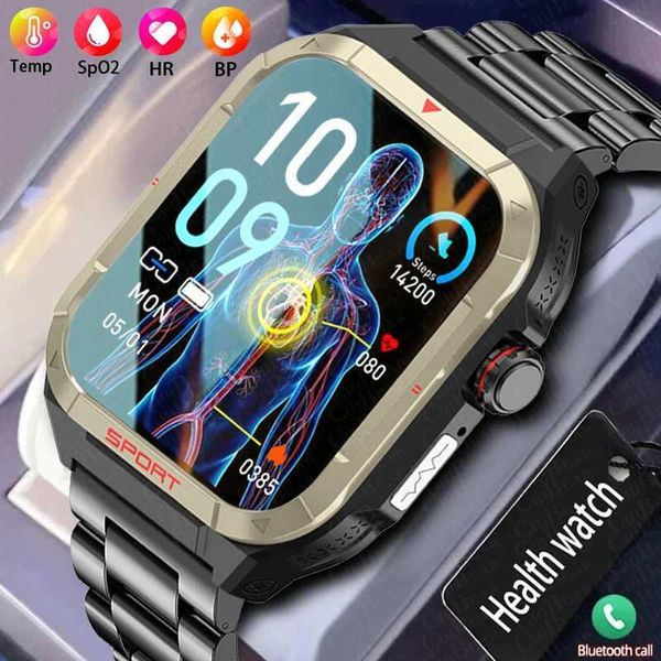 Andere horloges Militair Outdoor Smart Watch voor Android IOS Nieuw Waterdicht GPS Sport Fitnesshorloge ECG + PPG Bluetooth Oproep Smartwatch Heren Dames 240125