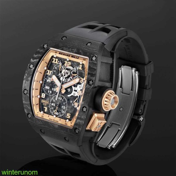 RM Relógios de corda automática Richardmills Relógios de luxo masculinos Relógios de pulso automáticos RM004 V3 Rose Gold Skeleton Dial 18K Rose Gold 42mm FN NX0L