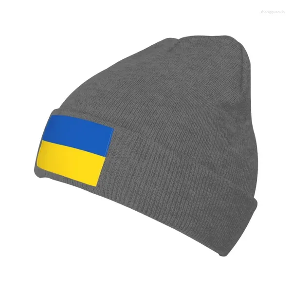 Beralar Ukrayna bayrağı Ukrayniens için para toplayan çocuklar örgü şapka şapkası örme bere beanies unisex hipster