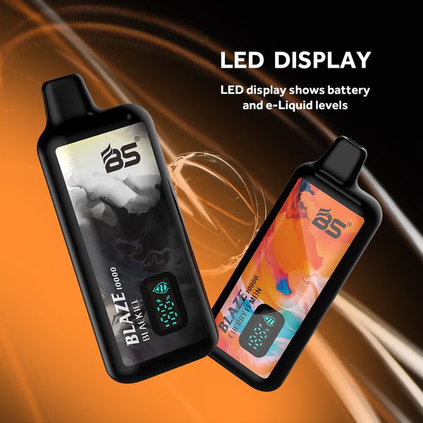 Breze Stiik Blaze BS 10000 Puflar Tek Kullanımlık E Sigara VAPER BAR E-sıvı Pil Gücü LED Göstergesi Şarj Edilebilir 650mAh 18ml Prefil Puff 10K ECIG Cihaz