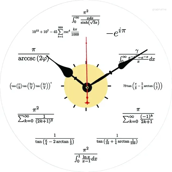 Relógios de parede Fórmula Matemática Relógio Design Moderno Sala de estar Quarto Decoração de Escritório Cozinha Arte Relógio Decoração de Casa