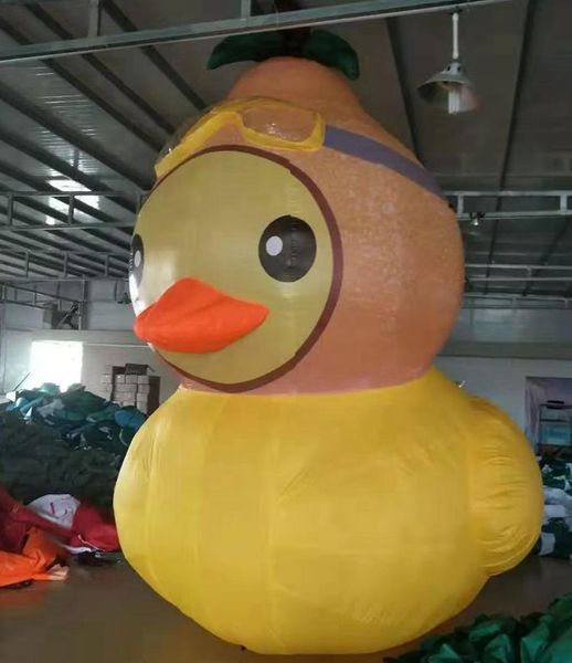 Atacado personalizado enorme modelo bonito dos desenhos animados 8mh 26.4ft pato inflável gigante para venda decoração de balão animal