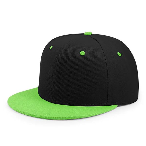 Großhandel 40 Farben Einstellbare Flache Kappen Dame Mode Polyester Plain Baseball Hut Männer Hiphop Blank Sport Cap 240125