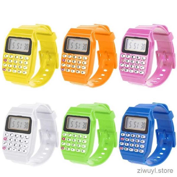 Taschenrechner GUSENG Cartoon Fad Kinder Silikon Datum Mehrzweck Elektronischer Taschenrechner Armbanduhr für Kinder Dropshipping