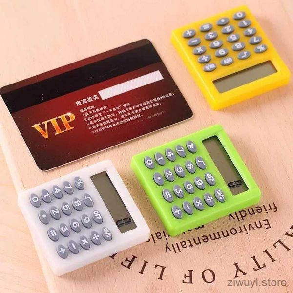 Calculadoras de bolso dos desenhos animados mini calculadora portátil bolso tipo moedas baterias calculadora transportar extras calculadoras escola escritório calculadora