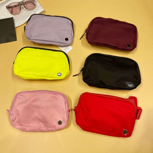 Waistpacks LU Männer Frauen Sport Läufer Gürteltasche Bauch Taille Gürteltaschen Fitness Sport Gürtel Joggen Verstellbare Schnalle Einfarbige Taschen 19 x 5,5 x 13 cm