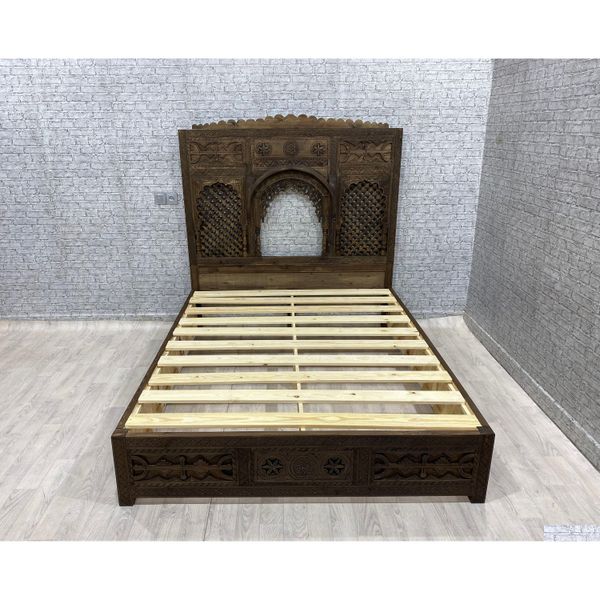 Testiera Fabous Letto con struttura tradizionale Mobili per camera da letto personalizzati marocchini Consegna a domicilio Decorazioni per la casa da giardino Ot5Wn