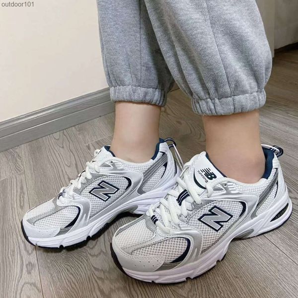 Оригинальная мужская и женская обувь серебристого цвета NB530, папина обувь на толстой подошве увеличенного роста, спортивная обувь, повседневная обувь